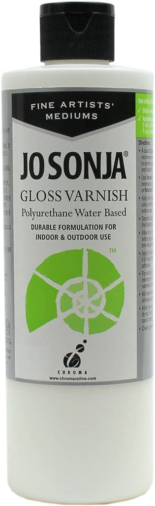Jo Sonja Polyurethane Varnish Gloss 16oz Bottle… 16oz - Medium