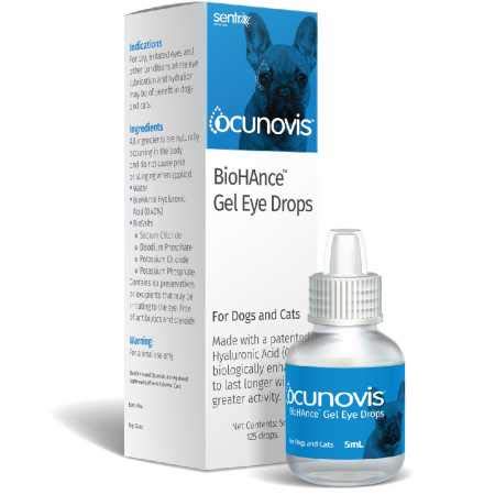 Eye Lube for Dogs and Cats, Ocunovis BioHAnce Gel Eye Drops Artificial Tears for Dog Dry Eye and Cat Dry Eye - PawsPlanet Australia