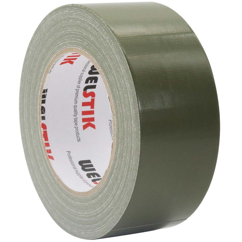 WELSTIK Professional Grade Army Green Tape Duct Tape, Waterproof Duct Cloth Fabric,Duct Tape for Photographers,Repairs, DIY, Crafts, Indoor Outdoor Use,2 Inch X 45 Yards, Olive Green 2"X45yard