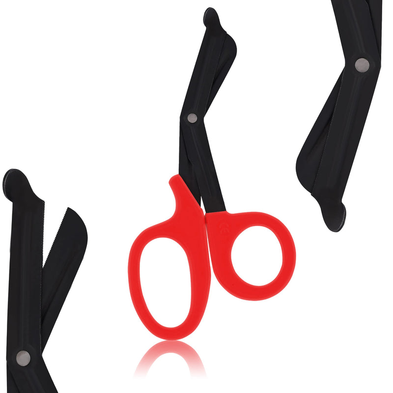 Red Fluoride Coated Trauma Paramedic EMT Shears Scissors 7.5" (ODONTOMED2011 Brand)