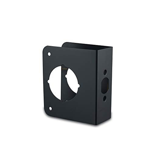 Door Guard Reinforcer 1-3/8-Inch Thick by 2-3/8-Inch Backset 2-1/8-Inch Bore with Bronze Color K9008-Iron Black