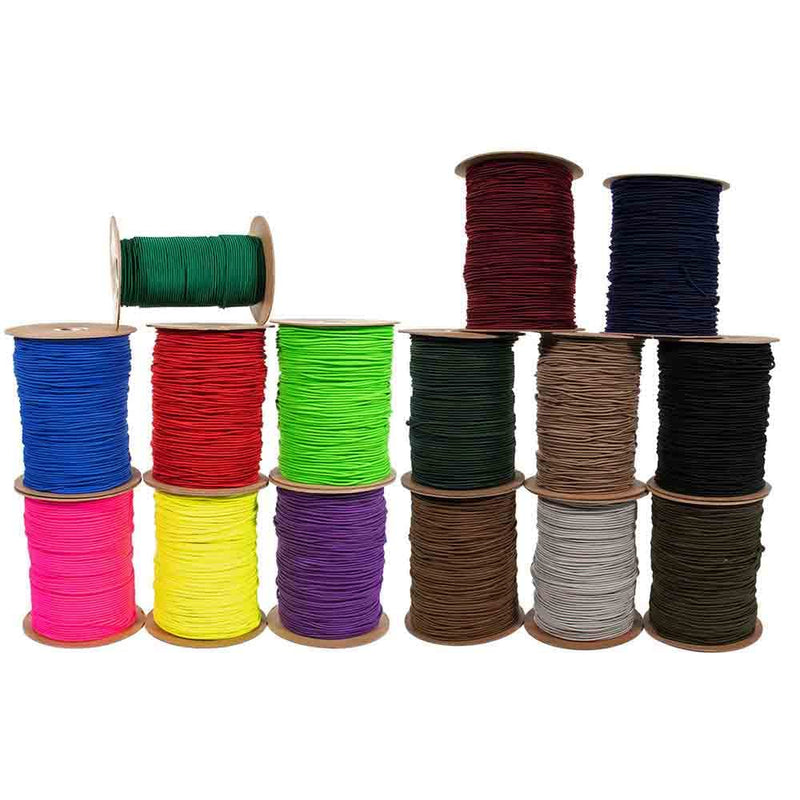 Paracord Planet Shock Cord - 100% Marine Grade Stretch Bungee Cord - DIY Projects, Tie Downs, and Recreation 1/8" x 25 ft Coyote Brown