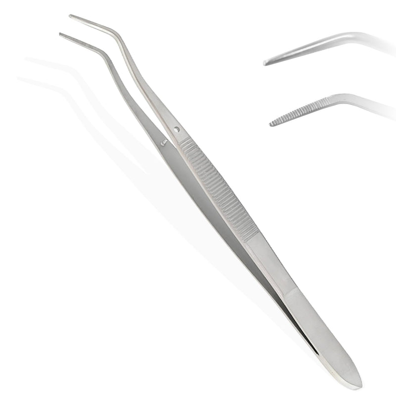 Meriam Foil Dental Cotton Tweezer Serrated Angled Beak Dressing Pliers Surgi Forcep Diagnostic Instruments