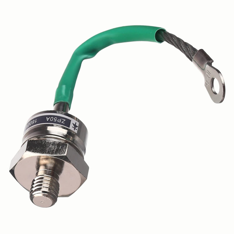 Fielect Helical Rectifier Diode Electronic Silicon Diodes 50A 1.6KV Peak Repetitive Reverse Voltage ZP 12mm Reverse Green 1Pcs