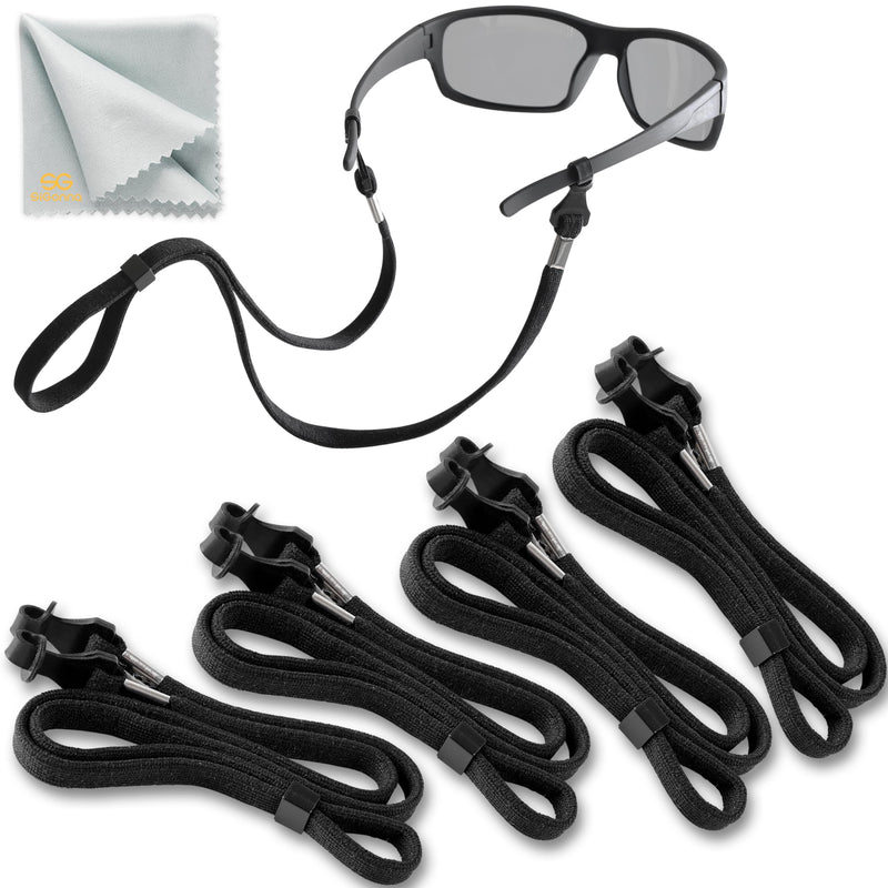 SIGONNA Eye Glasses String Holder Strap - Eyeglass Straps Cords for Men Women - Eyeglass Holders Around Neck - Sunglasses String Chain Lanyard Retainer Black