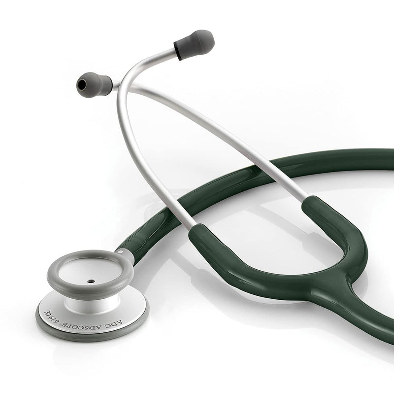 ADC - 619DG Adscope Lite 619 Ultra Lightweight Clinician Stethoscope with Tunable AFD Technology, Dark Green