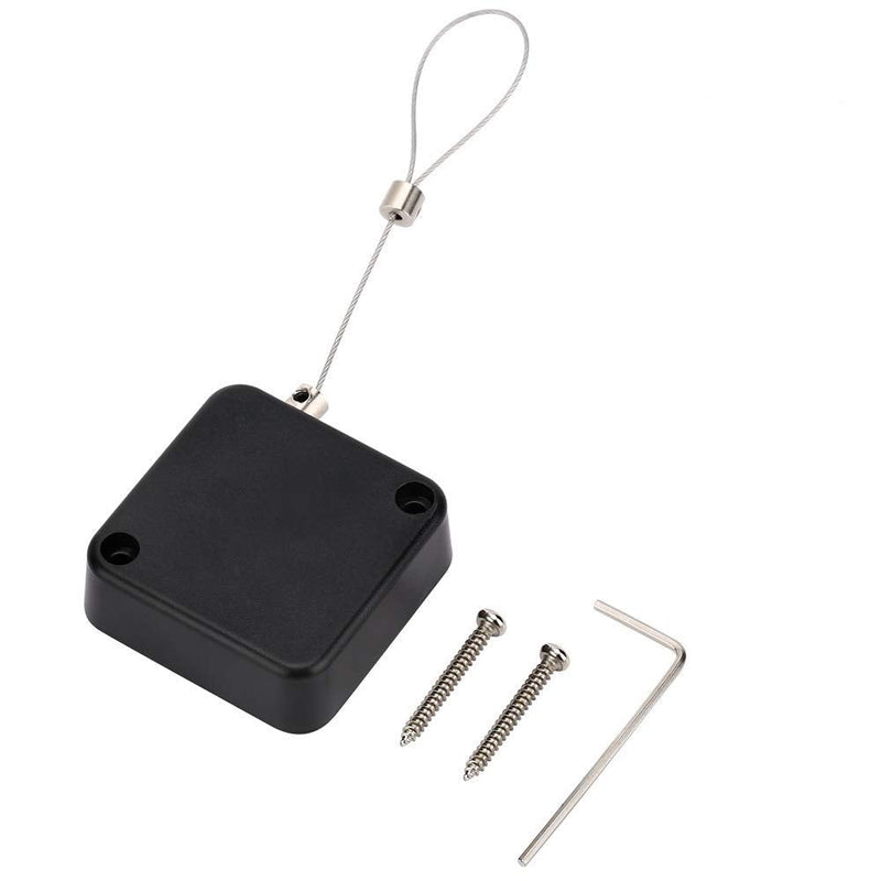 Loradar Retractable Cable Lock with Cable Tether Safety Strap, Wire Rope Safety Lock for Earphone and All Kinds of Exhibits Such As Glasses, Shoes, Key Box, Jewelry, Watches-2 Pack Black5