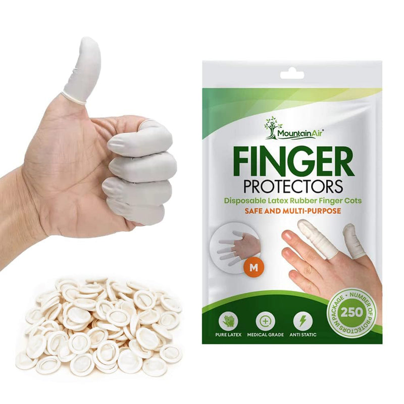 250 Pcs Finger Cots - Disposable Finger Gloves - Rubber Finger Covers for Finger Tips - Electronic Repairs and More – Rubber Fingers Tips Are Protective Gloves Disposable Guards – Medium - NewNest Australia