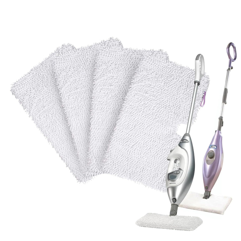 4 Pack Microfiber Steam Pocket Mop Pads Compatible for Shark Rectangle Mop Head S3500 Series,S3501,S3601,S3550,S3901,S3801,SE450,S3801CO, S3601D,SE450, Model # P119W,Machine Washable 4 pack white