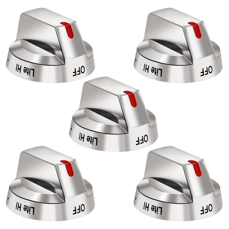 DG64-00473A Top Burner Control Dial Knob Range Oven Replacement Compatible with Samsung Range Oven Gas Stove Knob NX58F5700WS NX58H5600SS NX58H5650WS NX58J7750SS NX58M6850SS （5pcs） 5