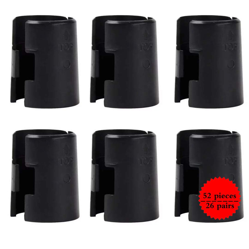 Wire Shelf Clips 1 inch, 52 Pcs Wire Shelving Shelf Lock Clips, Wire Shelf Replacement Clips for 1 inch Post Wire Shelving System, Adjustable Shelvings Shelving Sleeves Replace Clips