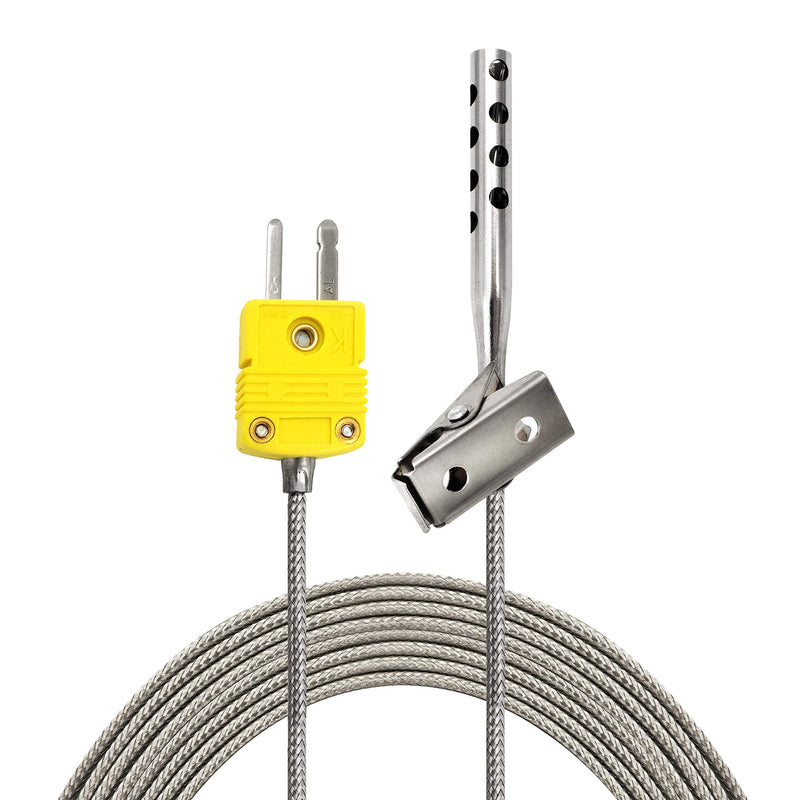 TL3163K K-Type Thermocouple Temperature Sensor Probes 316L stainless steel 752°F, Open Hole Clip for Air Temperature 400C /316L Clip