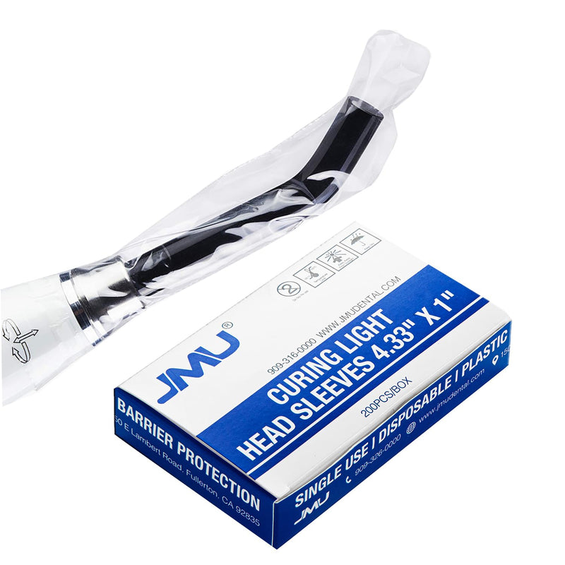 JMU 200PCS Dental Curing Light Guide Sleeves, Disposable Implant Protective Cover Fits 11 mm Tip, 4.33 x 2.95 inch 1 - NewNest Australia