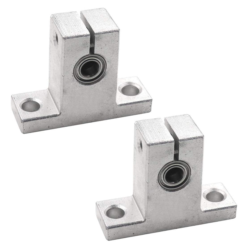 Sydien 2Packs SK10 Linear Rail Shaft Clamping Guide Support CNC Linear Motion Ball Slide with 5mm Bore Bearing