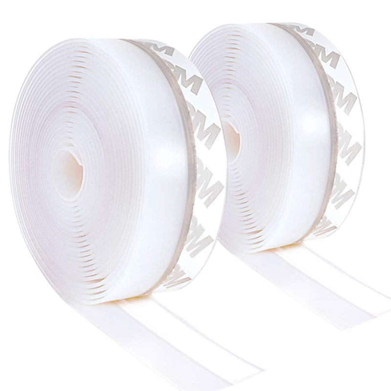 Silicone Seal Strip - 10M/33ft Weather Stripping Door Window Seal - Door Strip Bottom Draft Stopper (25MM, Transparent) 2pack
