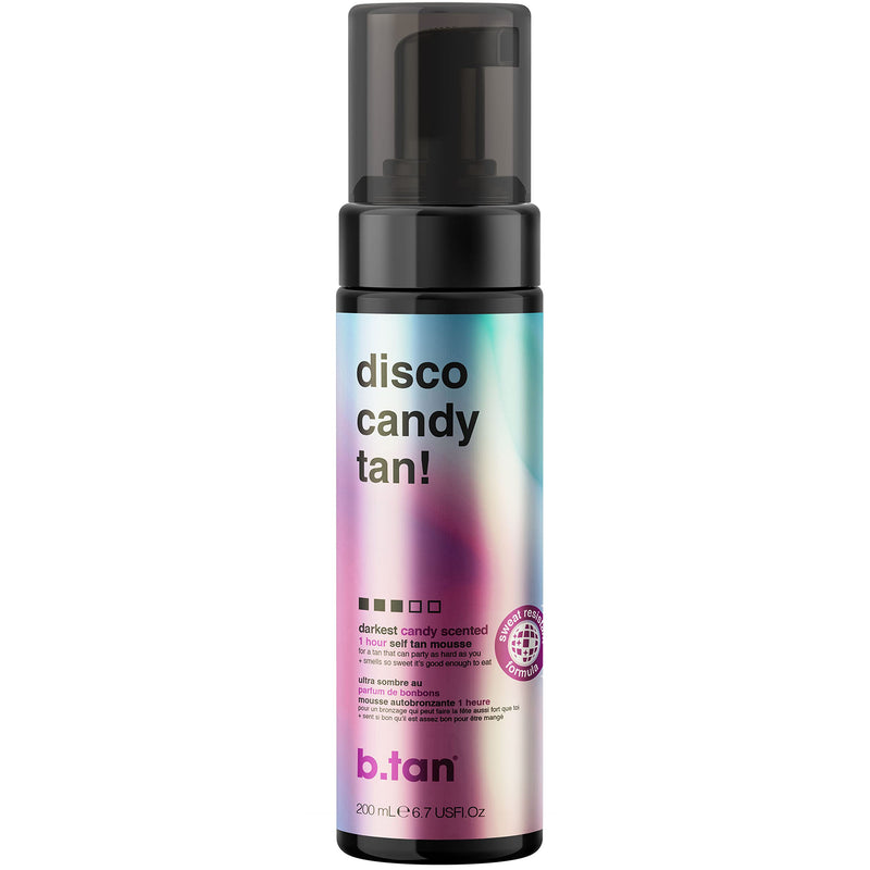 b.tan Dark Self Tanner | Disco Candy Tan - Fast, 1 Hour Sunless Tanner Mousse, Candy-Scented, Sweat-Proof & Transfer Resistant, No Fake Tan Smell, No Added Nasties, Vegan, Cruelty Free, 6.7 Fl Oz disco candy tan! - NewNest Australia