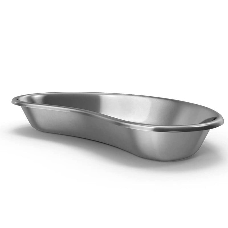 Bosky Stainless Steel Large Kidney Tray 12" inch Emesis Basin 40 oz Reusable Metal Kidney Bowl Dish for Solid dressings 12 x 4.8 x 2 inches 1.0