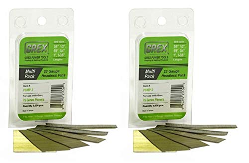GREX P6/MP-3 23 Gauge Multi-Pack Headless Pins (3,000 per box) (Twо Pаck, Original version)