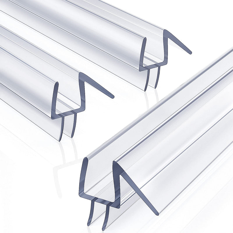 3Pack 3/8" x 39" Shower Door Bottom Seal - Shower Door Sweep - Frameless Glass Seal Strip - Stop Shower Leaks and Create a Water Barrier, 10MM 39" x 3/8" (3pcs)