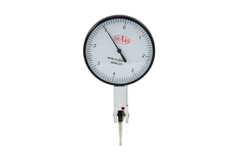 Shars 0.008" Large Face Dial Test Indicator, .0001" Graduation, 1.5" Face Diameter 303-3210 P] White .008" x .0001" 303-3210