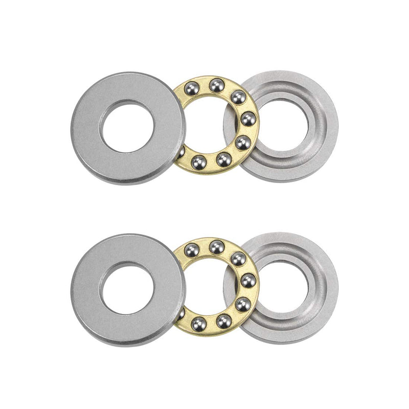 uxcell F9-20M Thrust Ball Bearings 9mm x 20mm x 7mm Chrome Steel Single Direction 2pcs 9mmx20mmx7mm