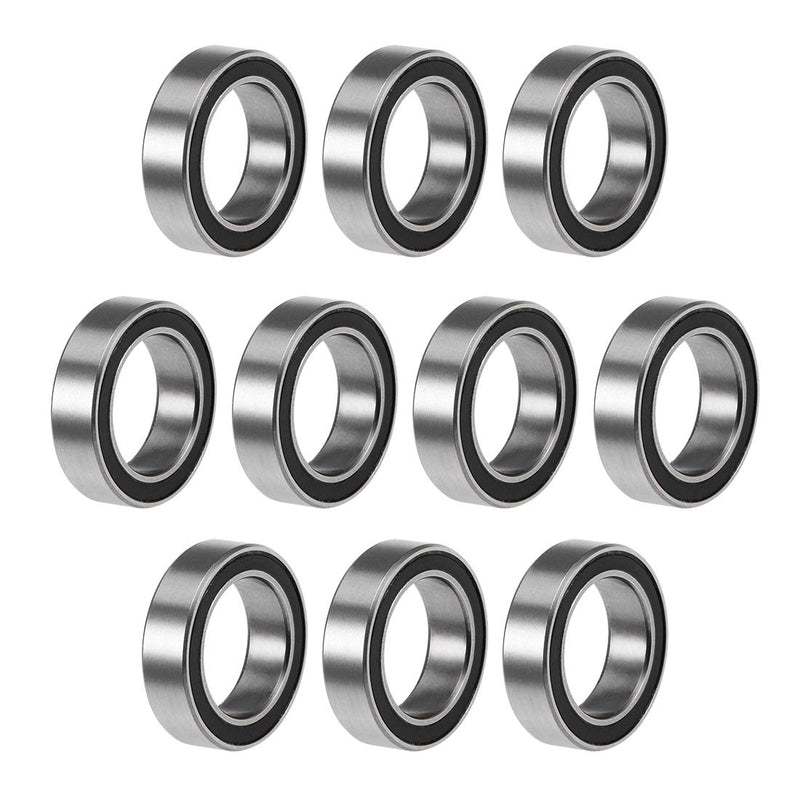 uxcell 6700-2RS Deep Groove Ball Bearings Z2 10mm x 15mm x 4mm Double Sealed Chrome Steel 10pcs 10x15x4mm