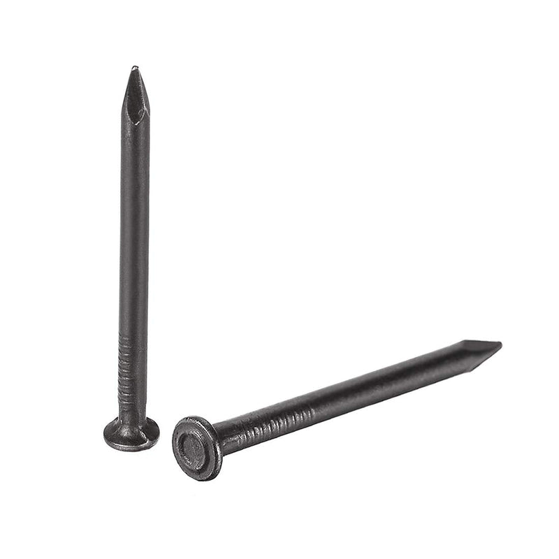 uxcell Hardware Nails Carbon Steel Point Tip Wall Cement Nail 41mm(1.6") 3mm Rod Dia Black 200pcs