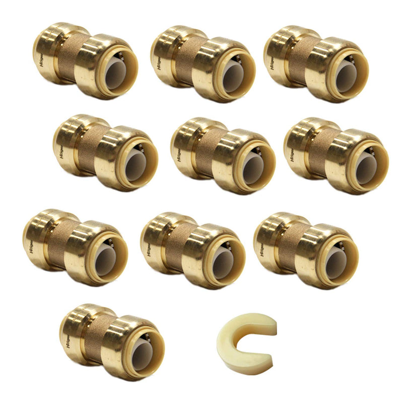 10piece EFIELD 3/4 Inch Straight Coupling Push-Fit Fitting 3/4 Inch(P10)