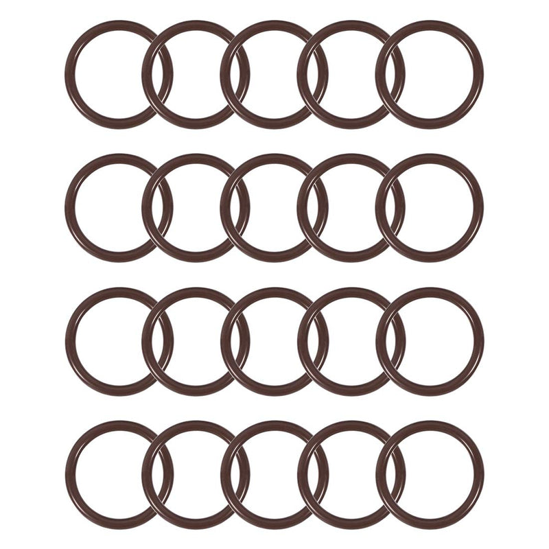 uxcell Fluorine Rubber O-Rings 24mm OD 19mm ID 2.5mm Width, Metric FKM Sealing Gasket, Pack of 20 24x19x2.5mm