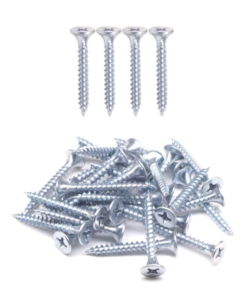 200pcs #6 x 1-1/8" Flat Head Phillips Drywall Screws Fine Thread Sharp Point Wood Screw, Carbon Steel 1022A, Zinc Coated #6 x 1-1/8" 200