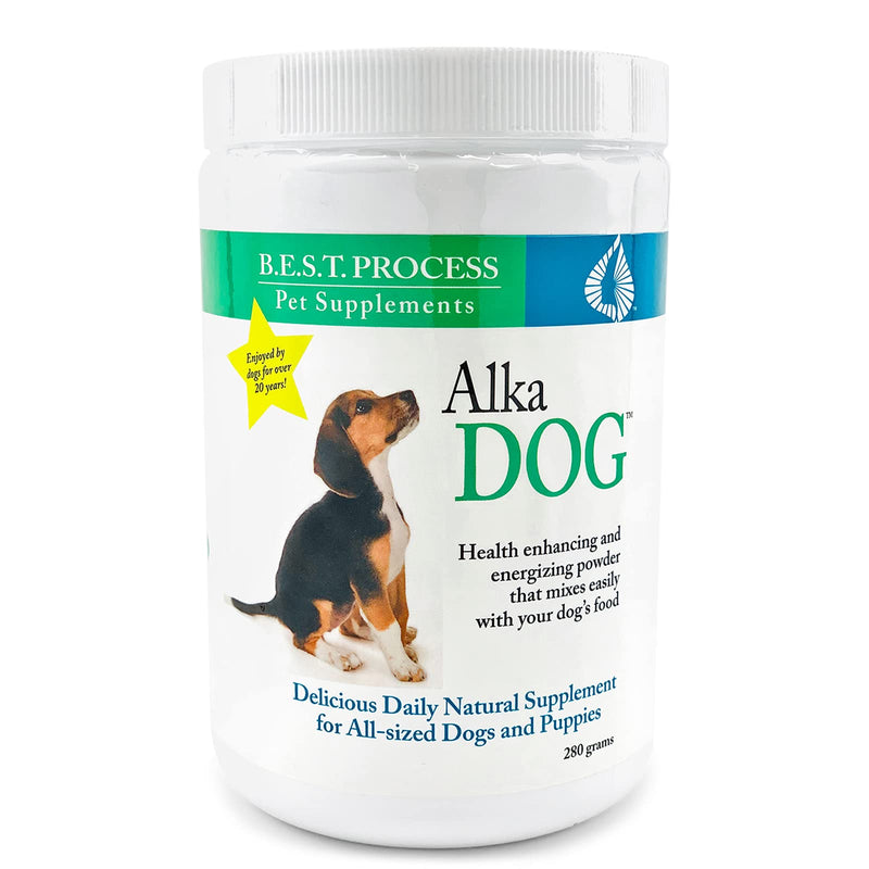 Alka•Dog — Morter HealthSystem Best Process Alkaline — Nutrient Rich Superfood Powder for Dogs with Probiotics, Trace Minerals, Enzymes & Antioxidants Single Container - PawsPlanet Australia