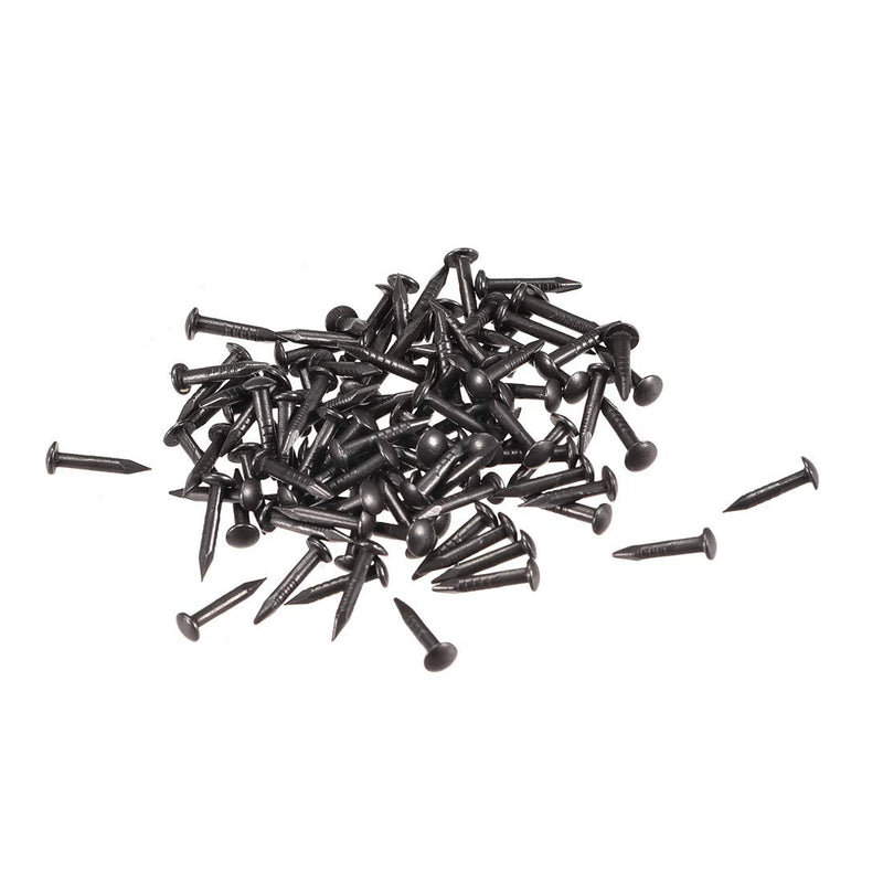 uxcell Tiny Brass Nails 1.2mmx8mm(DxL) for Wooden DIY Decorative Pictures Boxes Household Accessories Black 100pcs