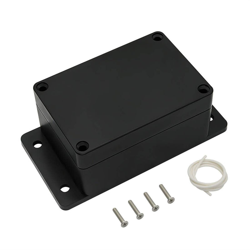 Junction Box Waterproof Dustproof IP65 ABS Plastic Universal Electric Project Enclosure Black with Fixed Ear 3.93"x2.68"x1.97"(100 x 68 x 50 mm) 3.93"x2.68"x1.97"