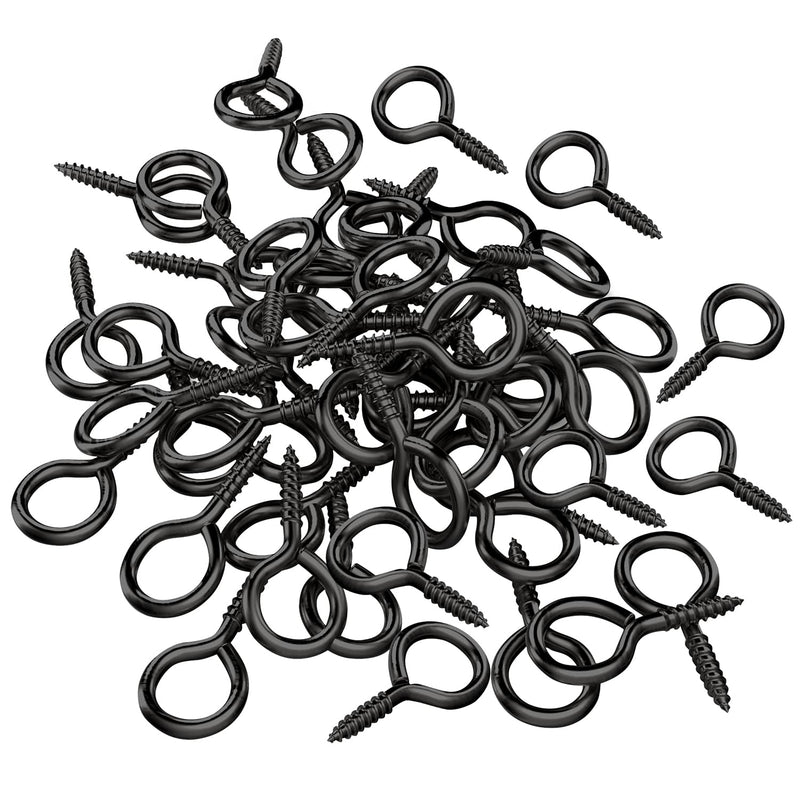 Axe Sickle Black 1 Inch Metal Screw Eye Pins Hooks Mini for DIY Jewelry Making, Arts & Crafts Project, 100 Pcs