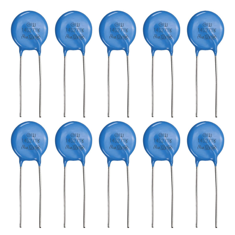 Fielect 10Pcs Voltage Dependent Resistors AC 175V 14D271K/F7.5 Radial Lead Disc Varistors 10Pcs 14D271K 175V 24mm
