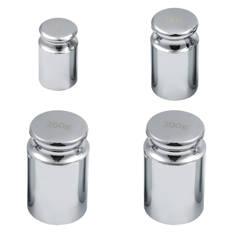 Utoolmart 4pcs Calibration Weight Set 200g 200g 100g 50g M1 Precision Grams Scale Weights Chrome Plated Steel for Digital Balance Scales - 550g in Total 1pcs 200g+100g+50g M1
