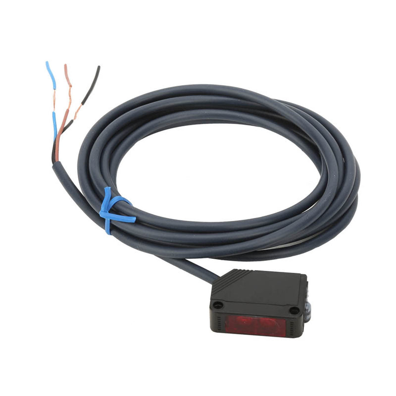 ViaGasaFamido Photoelectric Beam Sensor Switch 100mm Detection Distance 12-24VDC NPN Diffuse Reflection Switch Photoelectric Sensor with 5.91ft Cable