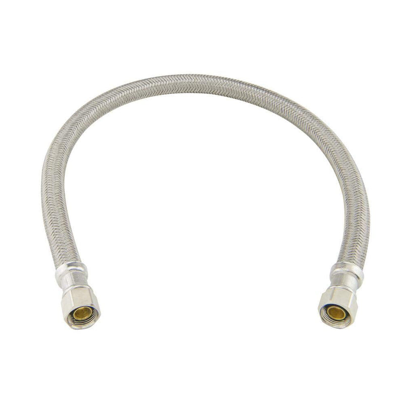 EZ-Fluid 12" x 3/8" Female Compression To 3/8 Inch Female Comp. Stainless Steel Braided Faucet Connector Line,Dishwasher Supply Line,Faucet Extension Supply Hose Connector Lines,Fits 3/8"Comp Male (1) 1 12 Inch - NewNest Australia