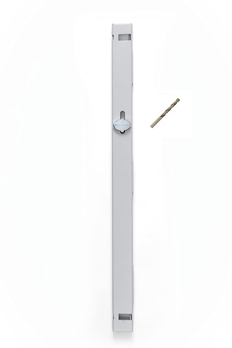 File Cabinet Locking Bar. Fits 2 Drawer File Cabinets. Includes Cobalt Drill Bit. (Gray) Gray