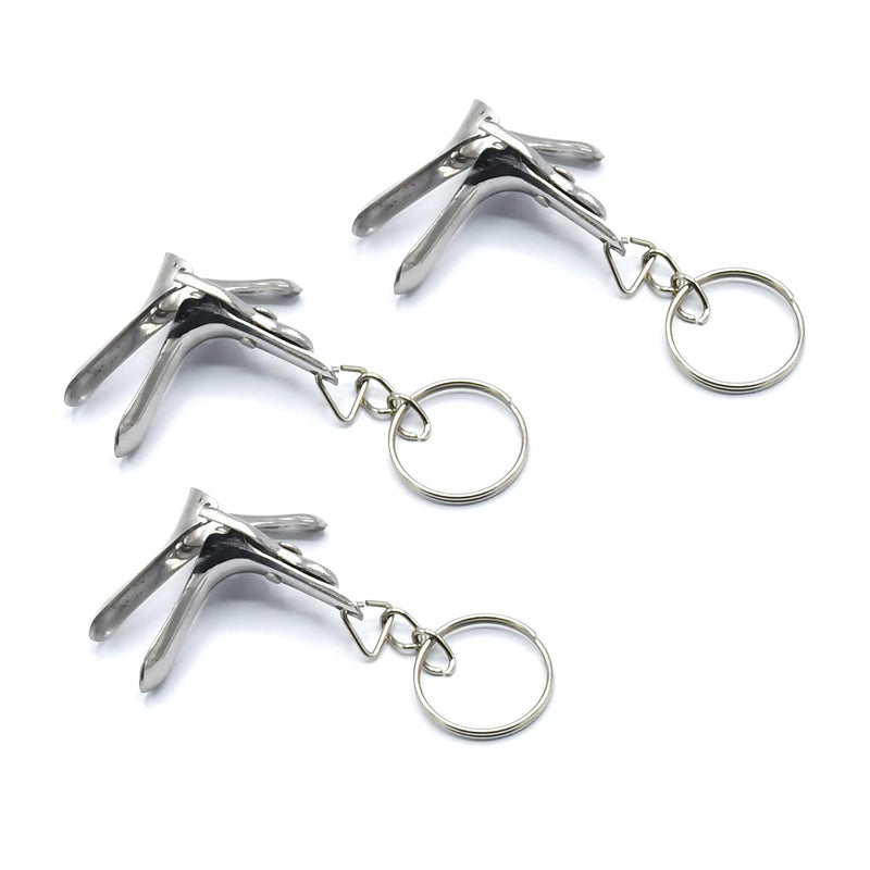 AAProTools 3 Pcs Speculum Keychain Stainless Steel - Gift for Doctor & Midwife