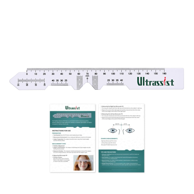 Pupillometers for Measuring Pupillary Distance (PD) with Electronic Instruction Manual, Transparent PD Ruler, Essential Tool for Single PD or Dual PD Measurement - NewNest Australia