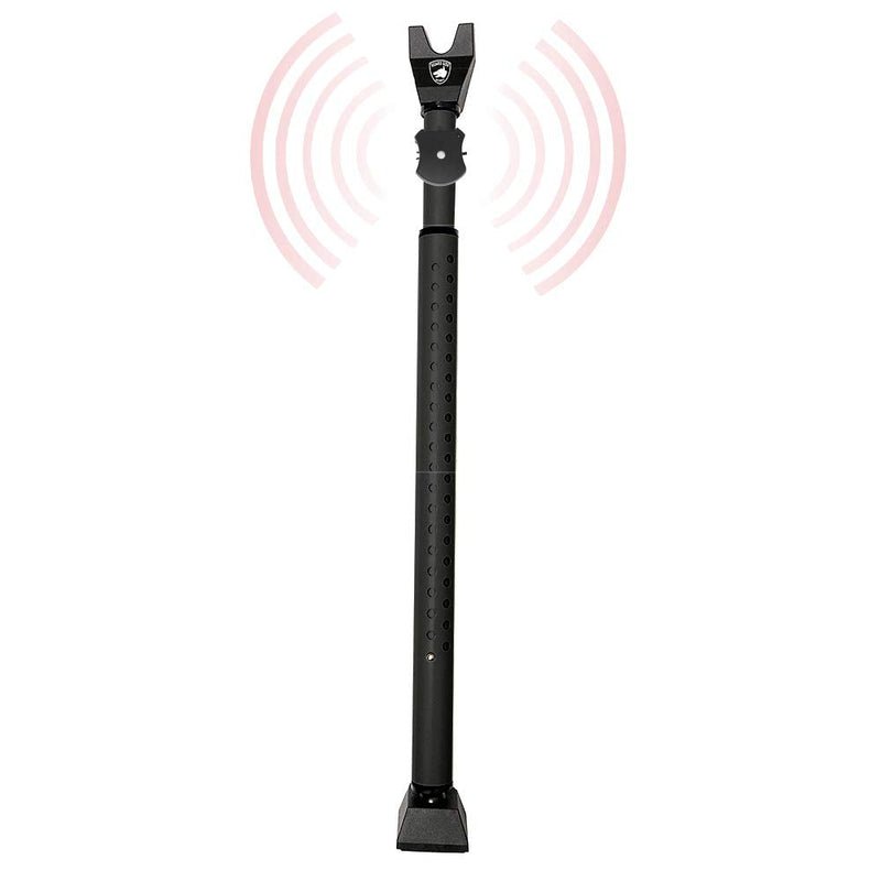 Adjustable Sliding Door Security Bar, Door Jammer 2-in-1 Adjustable Door Knob and Sliding Patio Door Stoppers Security with Alarm, 40 Different Adjustments by Guard Dog Security Black w/Alarm