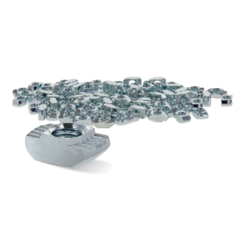 8020, 14162, 10 25 Series Steel 10-32 Standard Drop in T Nuts Hardware Nuts for 1" and 25mm Series Aluminum Extrusions 80/20 Profiles (25)