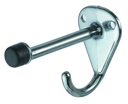 Harris Hardware TP4000-B3 Coat Hook and Bumper Zamac Die Cast With Bumper Chrome
