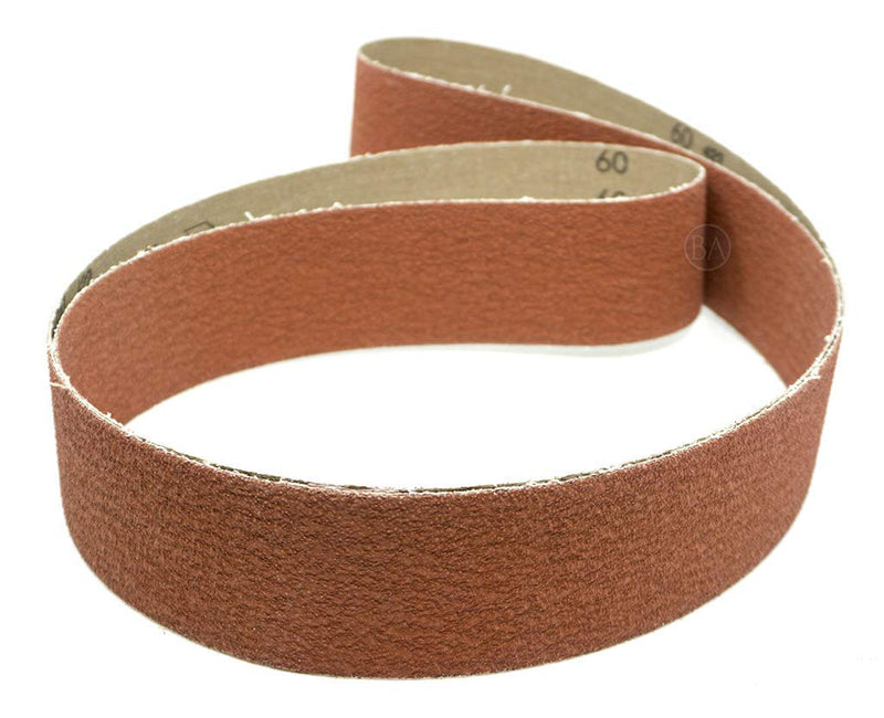 Benchmark Abrasives 2" x 72" Premium Ceramic Sanding Belts for Grinding Deburring Polishing Rust Removal on Metal, Stainless Steel, and Carbon Steel, Use with Belt Disc Sander (6 Pack) - 120 Grit