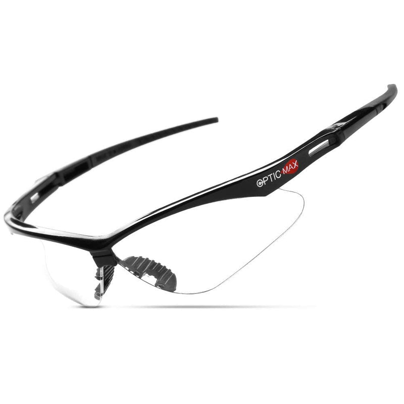 Glove Station Optic Max Safety Glasses for Men & Women, Scratch-Resistant Eye Protection for Shooting, Hunting & Construction Clear 12 Pair