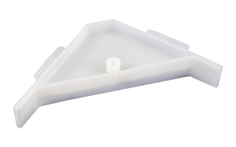 Berta 12-Pack, 90 Degree Cabinet Triangle Bracket, Plastic White Corner Support Braces