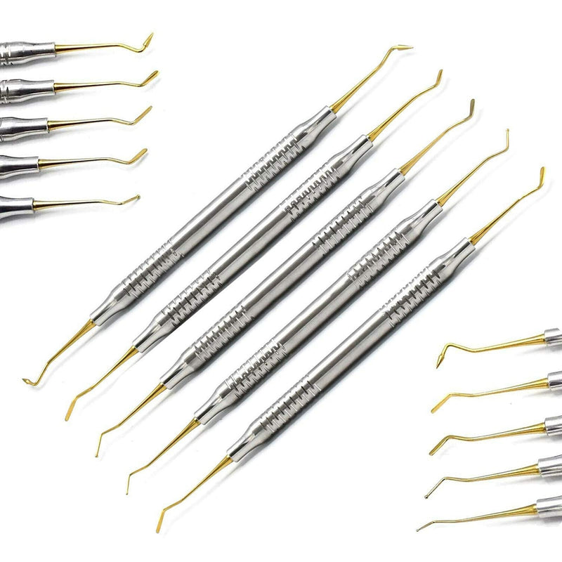 Dental Restorative Composite Instrument Gold Tip Placement Pluggers Dn-2193 for Educational Use