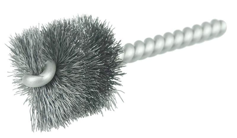 Weiler 21150 1-1/8" Power Tube Brush, 0.005" Steel Wire Fill, 1" Brush Length, Made in the USA (Pack of 10) 0.005" Wire Size Pack of 10