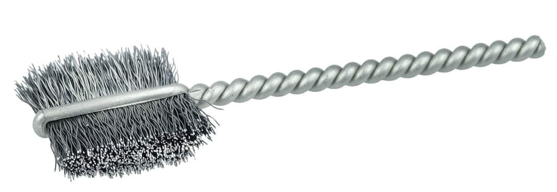 Weiler 21021 1/2" Power Tube Brush, .005" Steel Wire Fill, 9/16" Brush Length, Made in the USA (Pack of 10) 0.005 Wire Size x 3/32" Stem Dia